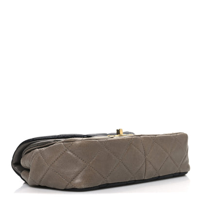 Chanel Lambskin Quilted Tri-Color Small Double Flap Black Taupe Brown 4 of 10
