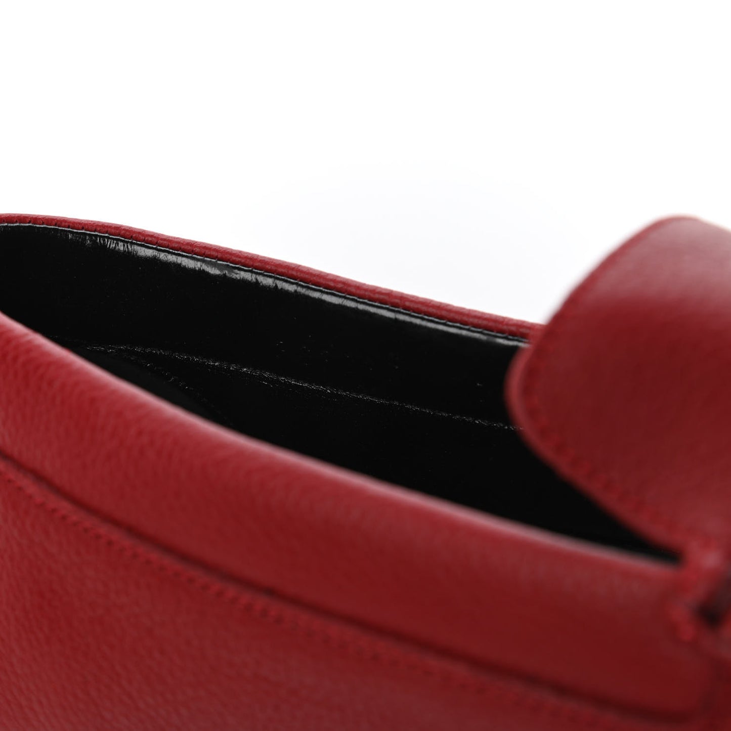 Calfskin Web Mens Driver Loafers 7 Red