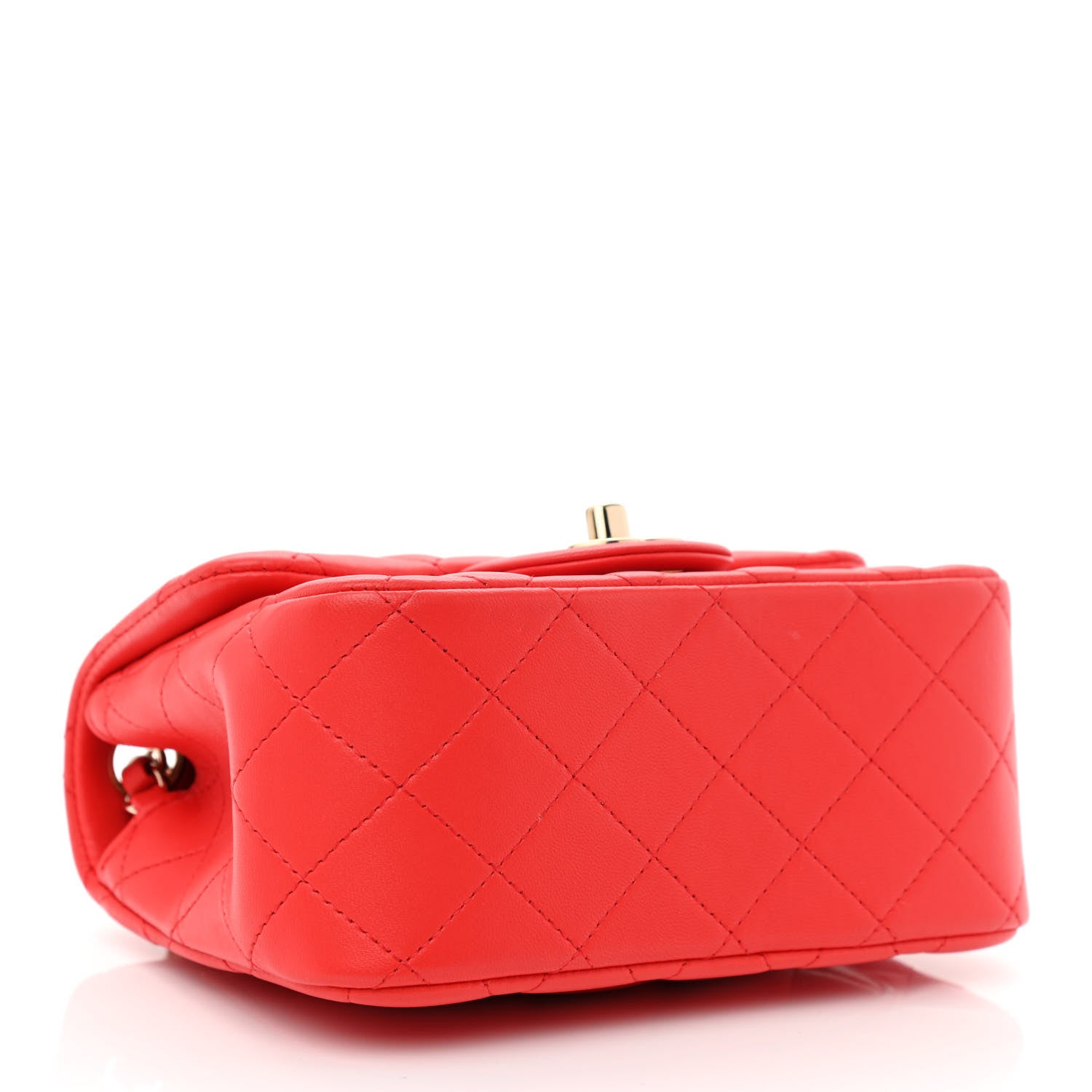 Chanel Lambskin Quilted Mini Square Flap Red 3 of 10