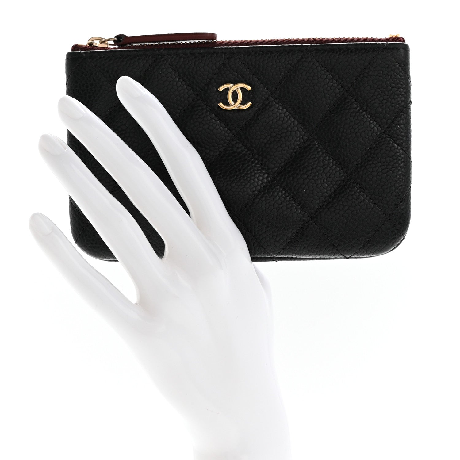 Chanel Caviar Quilted Small Cosmetic Case Black 2 of 8