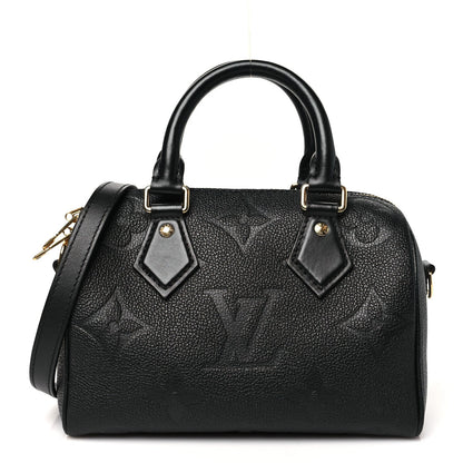 Louis Vuitton Empreinte Monogram Giant Speedy Bandouliere 20 Black 1 of 9