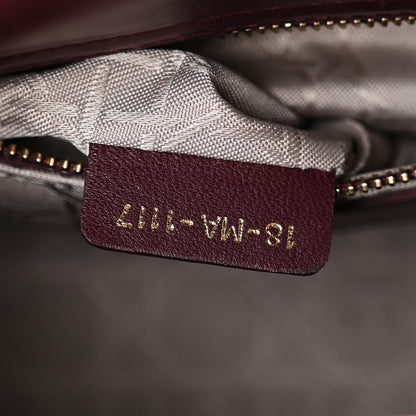 Christian Dior Lambskin Cannage Small Lucky Badges My Lady Dior Burgundy 7 of 11