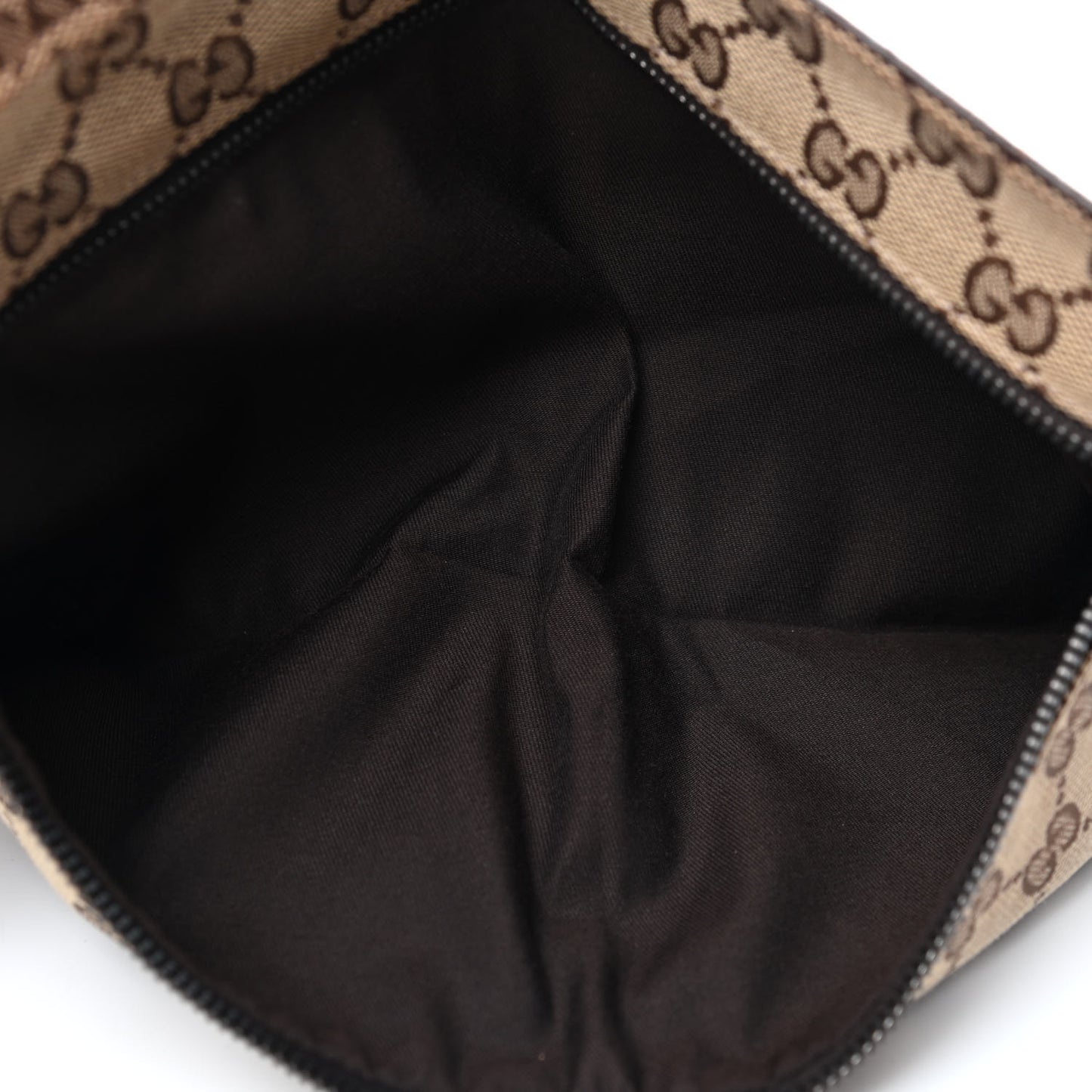 GG Monogram Web Double Pocket Belt Bag Dark Brown