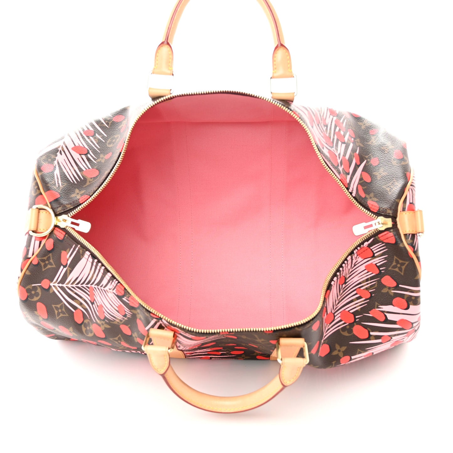 Monogram Jungle Dots Keepall Bandouliere 50 Sugar Pink Poppy