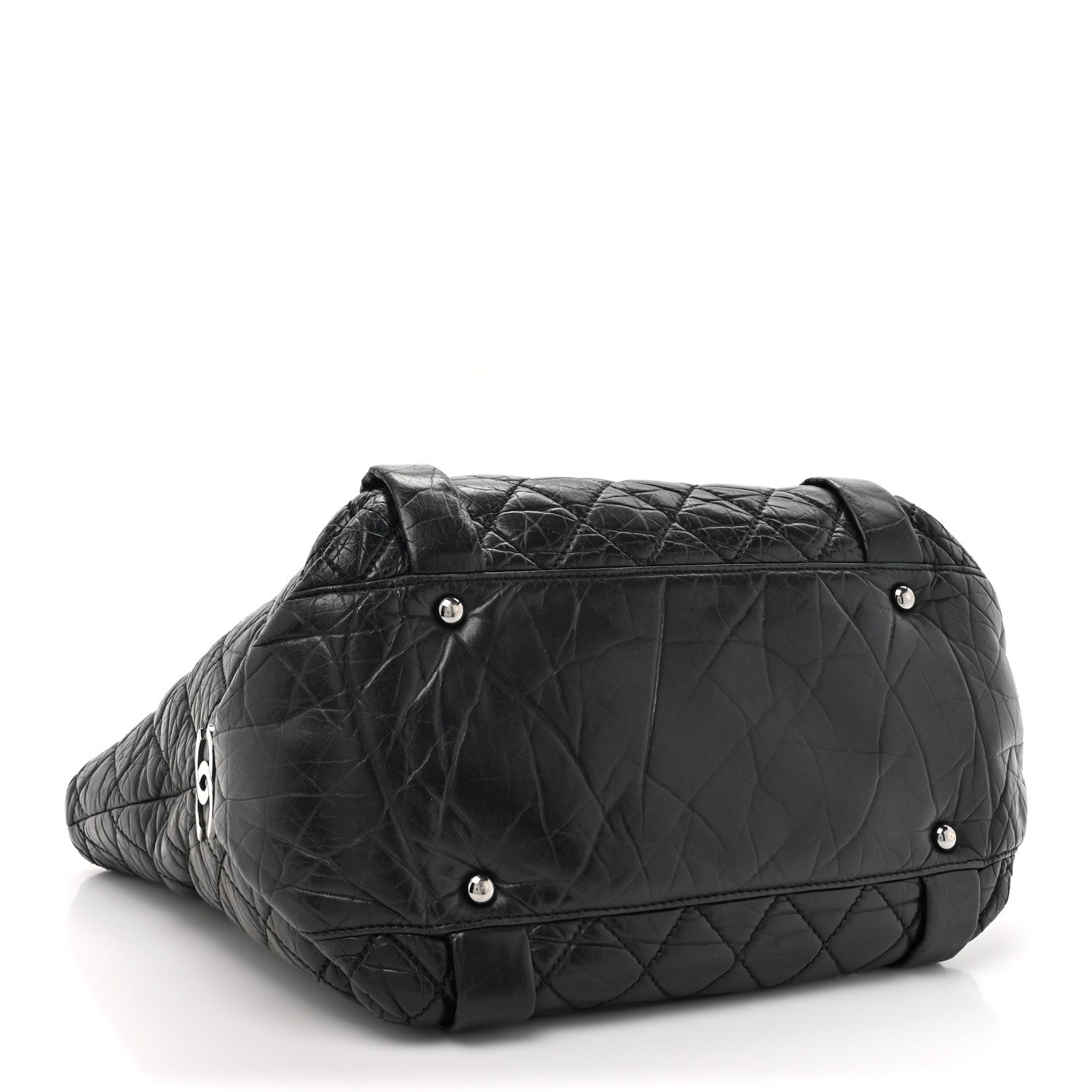 Chanel Aged Calfskin Vintage Ligne Lady Braid Tote Black 4 of 14
