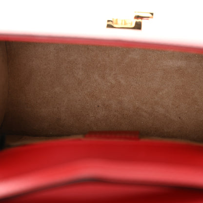 Gucci Calfskin Mini Sylvie Top Handle Bag Hibiscus Red 5 of 14