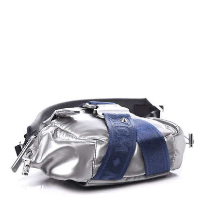 MCM Metallic Nylon Jemison Crossbody Silver 3 of 10