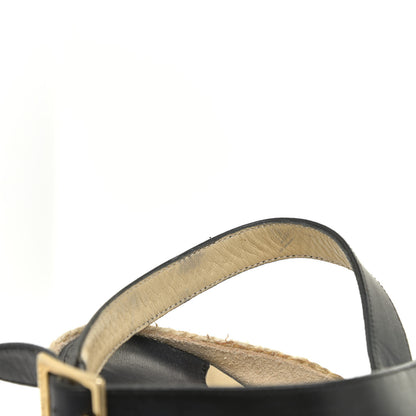 Jimmy Choo Pony Hair Zebra Print Papahi Espadrille Wedges 41 Black White 13 of 16