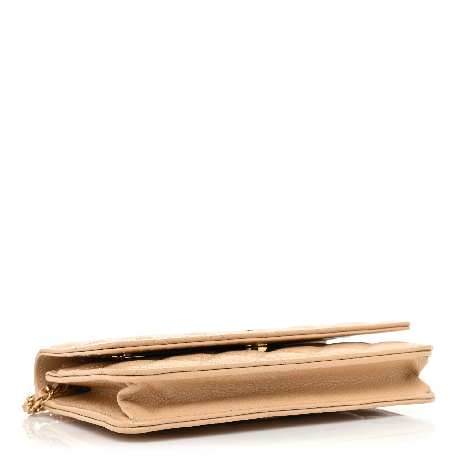 Chanel Caviar Quilted Wallet On Chain WOC Beige 4 of 10