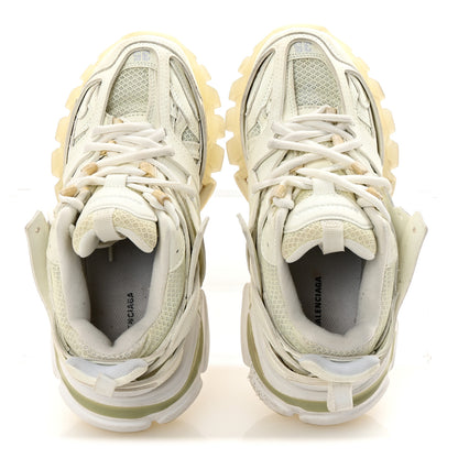Balenciaga Mesh Nubuck Effect Fabric Glow in the Dark Womens Track Sneakers 35 White 2 of 9