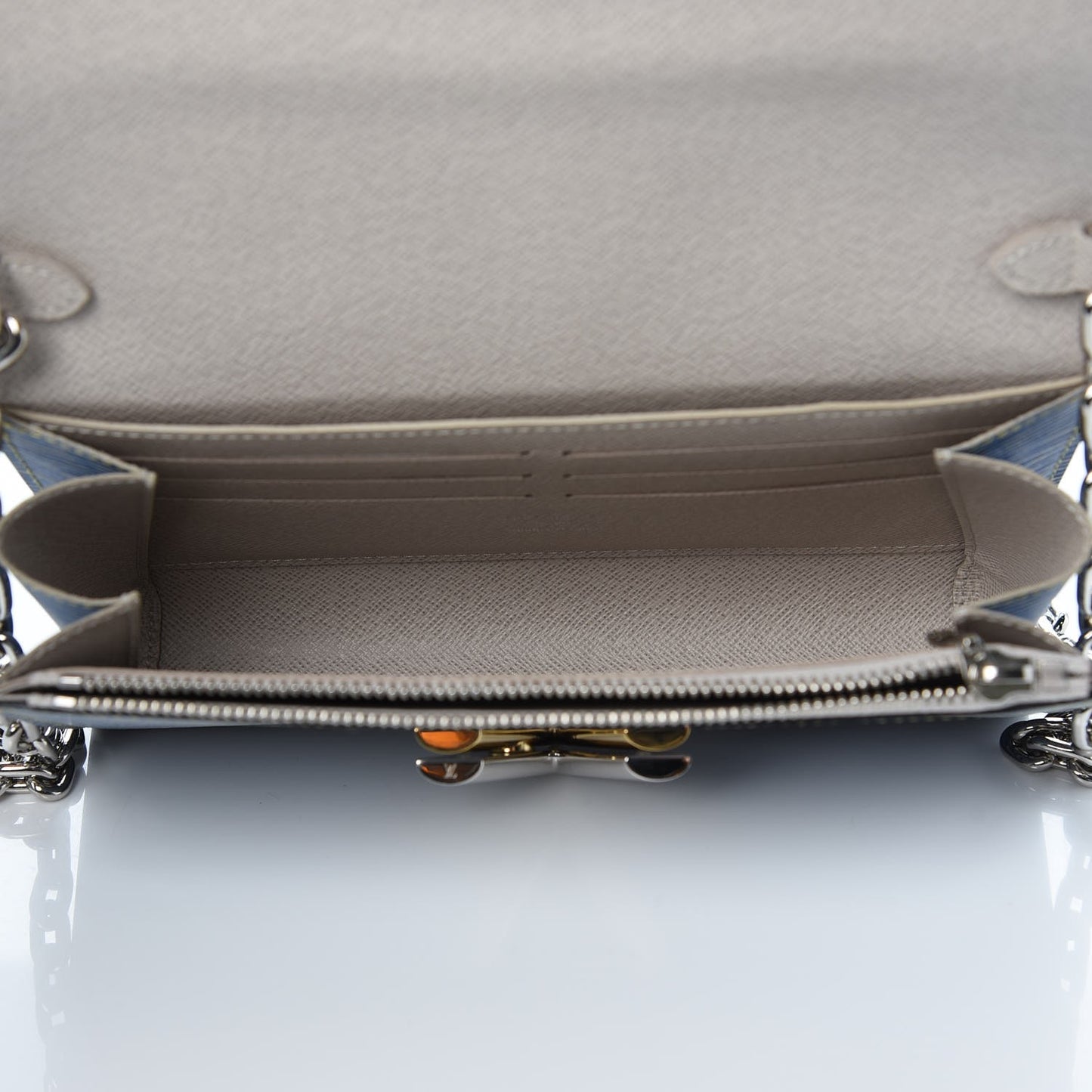 Epi Twist Chain Wallet Denim Light
