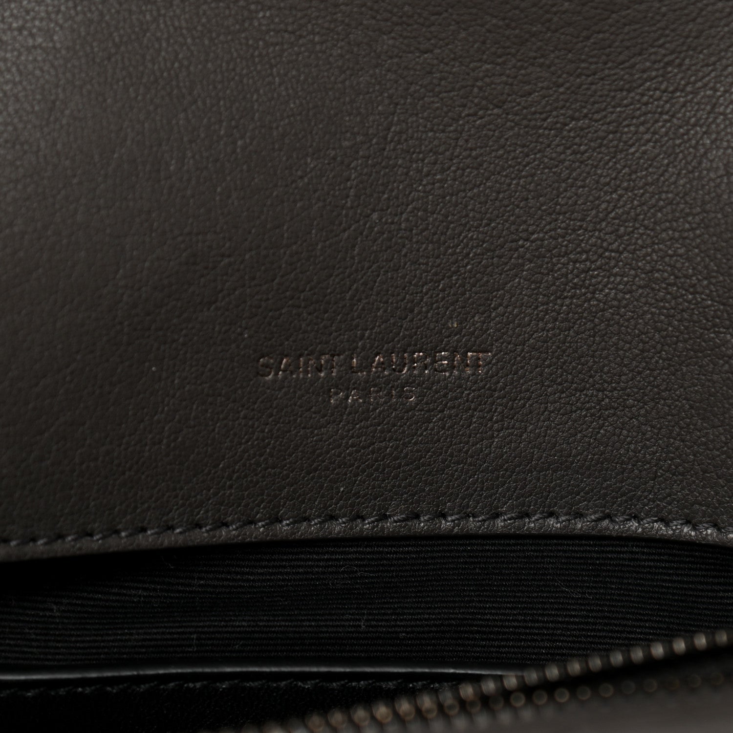 Saint Laurent Sheepskin Matelasse Chevron Monogram Medium College Bag Asphalt 7 of 10