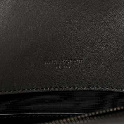 Saint Laurent Sheepskin Matelasse Chevron Monogram Medium College Bag Asphalt 7 of 10