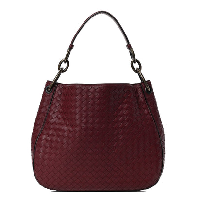 Bottega Veneta Nappa Intrecciato Medium Loop Dark Red 1 of 5