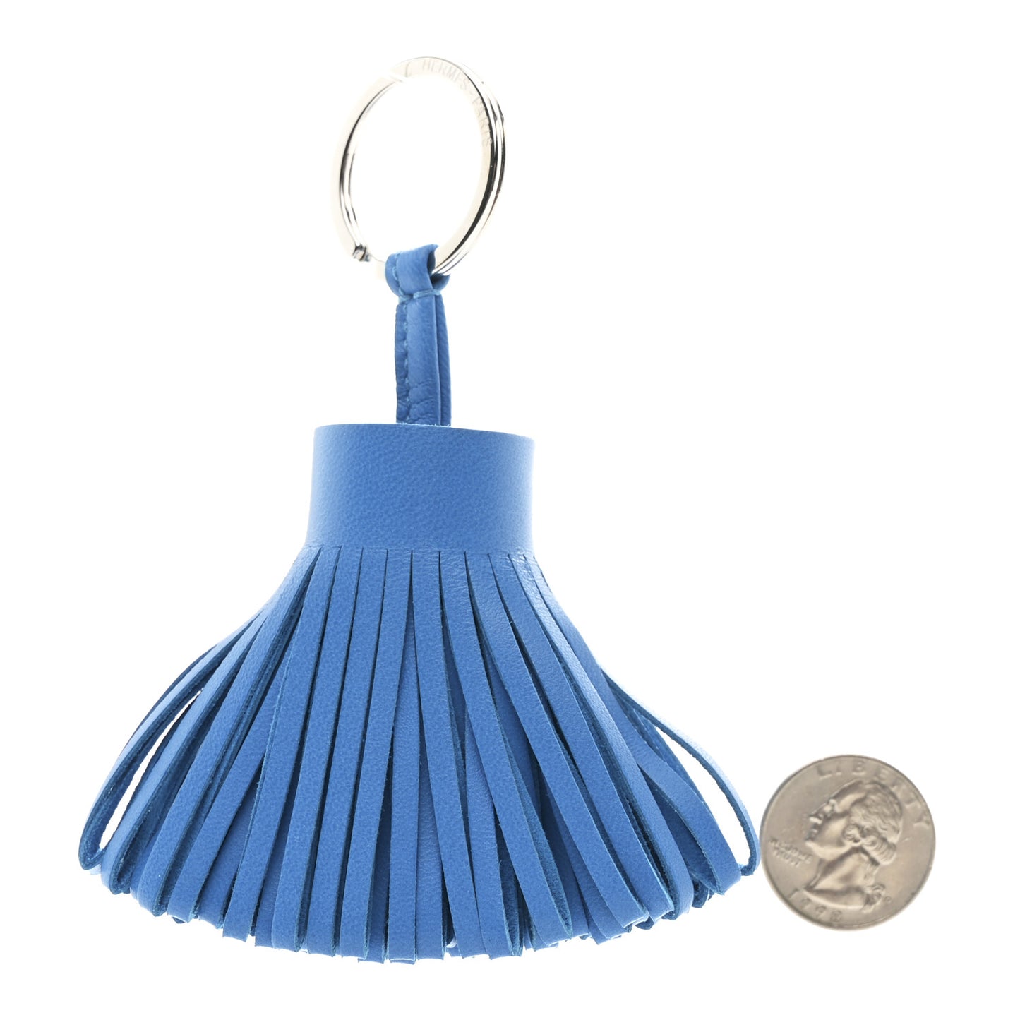 Lambskin Carmen Tassel Key Holder Bleu Zanzibar