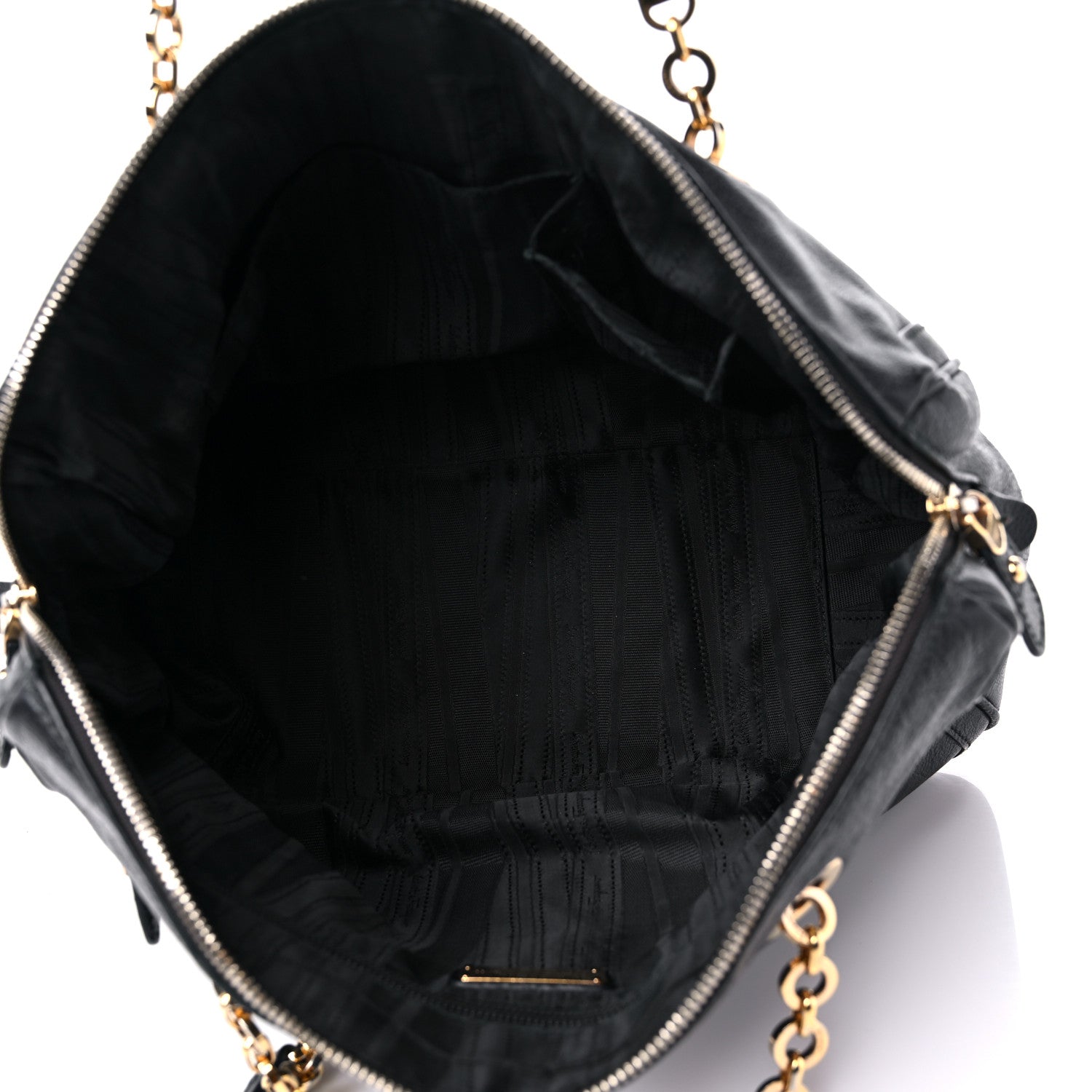 Salvatore Ferragamo Calfskin Fanya Chain Tote Black 5 of 12
