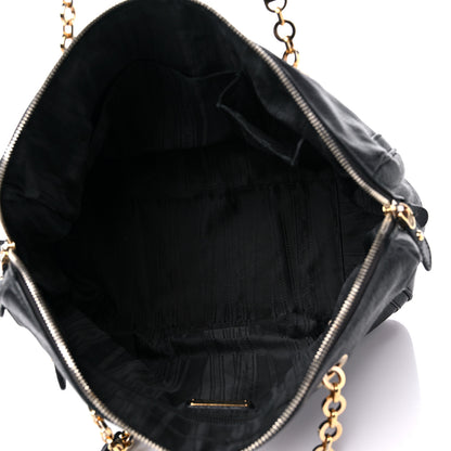 Salvatore Ferragamo Calfskin Fanya Chain Tote Black 5 of 12
