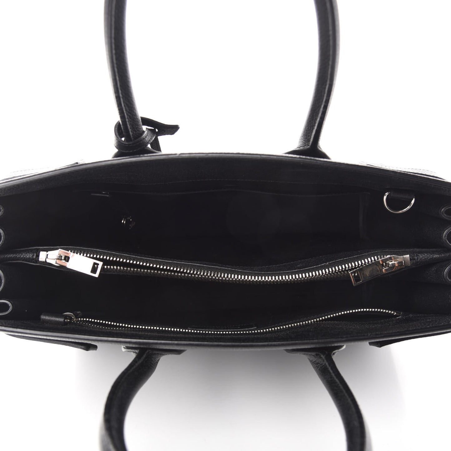 Grained Calfskin Small Sac De Jour Black