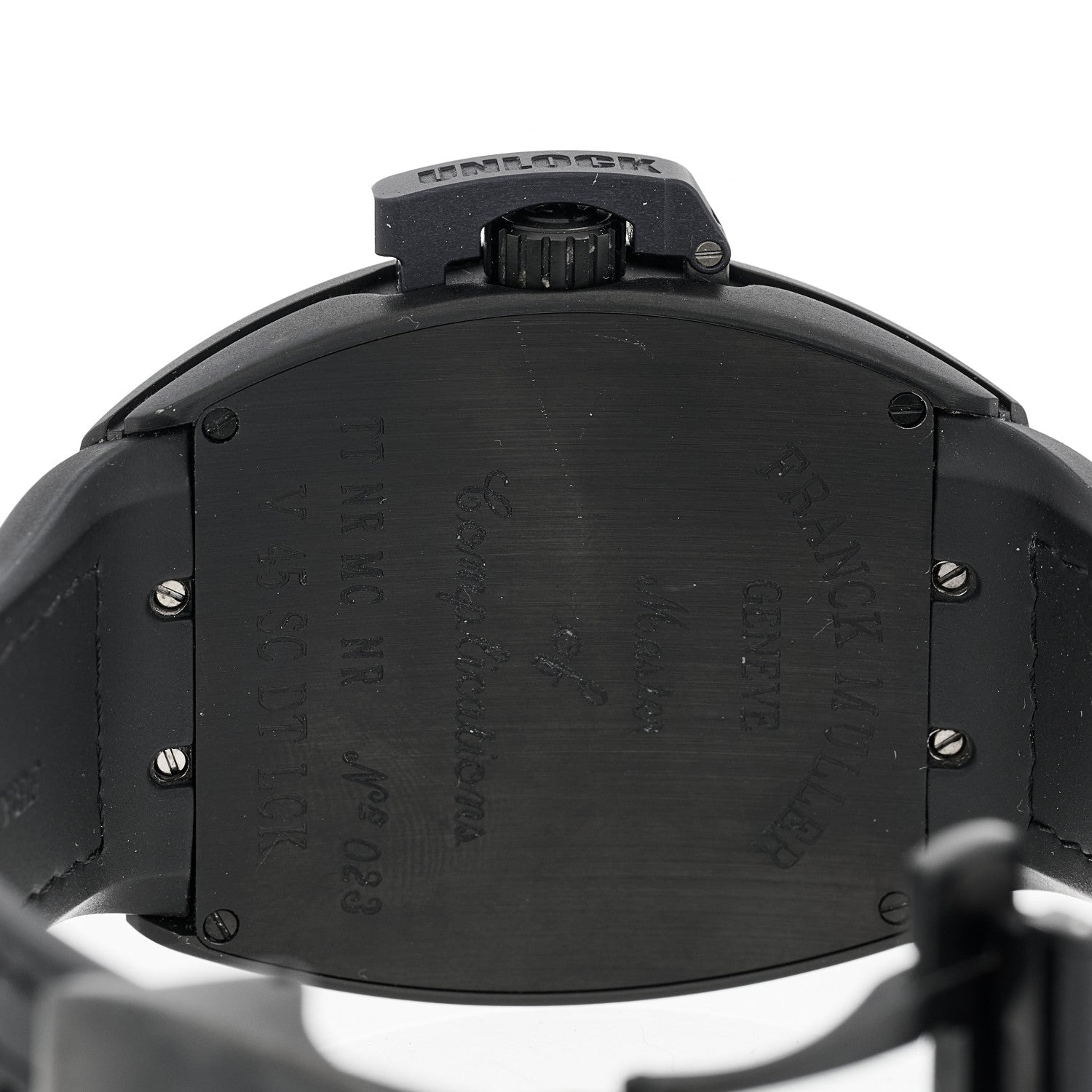 Franck Muller PVD Titanium Calfskin 45mm Vanguard Fullback Automatic Watch Black V45SCDTLCK 4 of 5