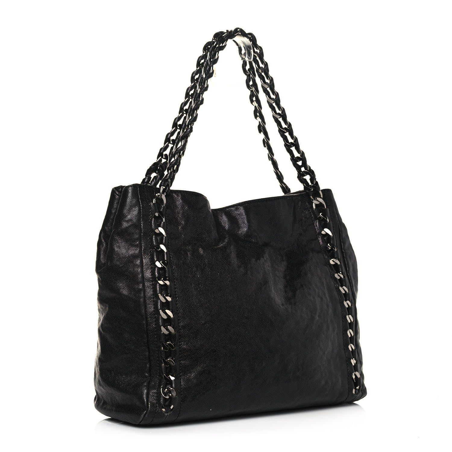 Chanel Glazed Caviar Modern Chain Tote Black 3 of 13