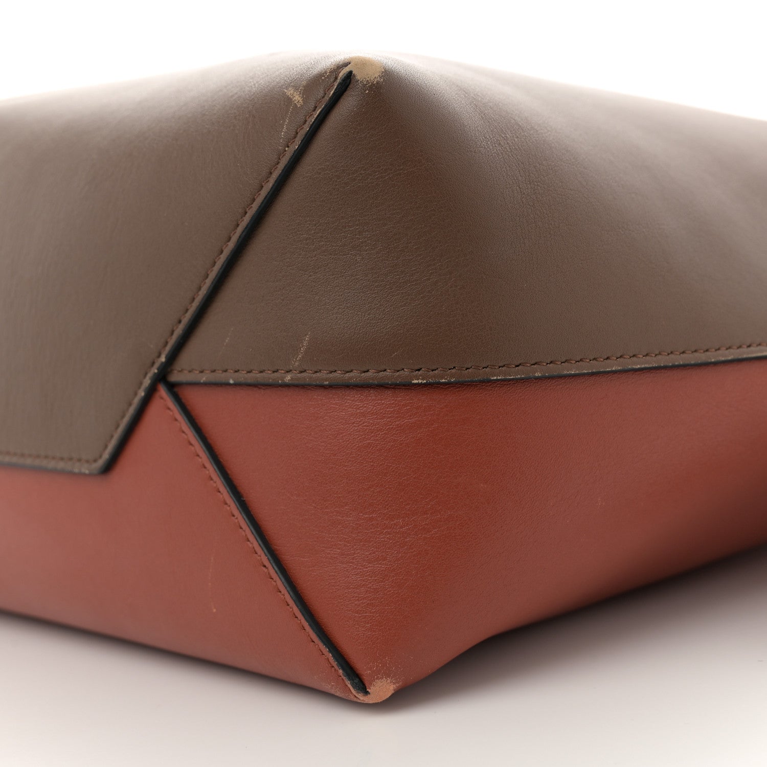 Celine Shiny Smooth Calfskin Small Twisted Cabas Camel Brick 11 of 15