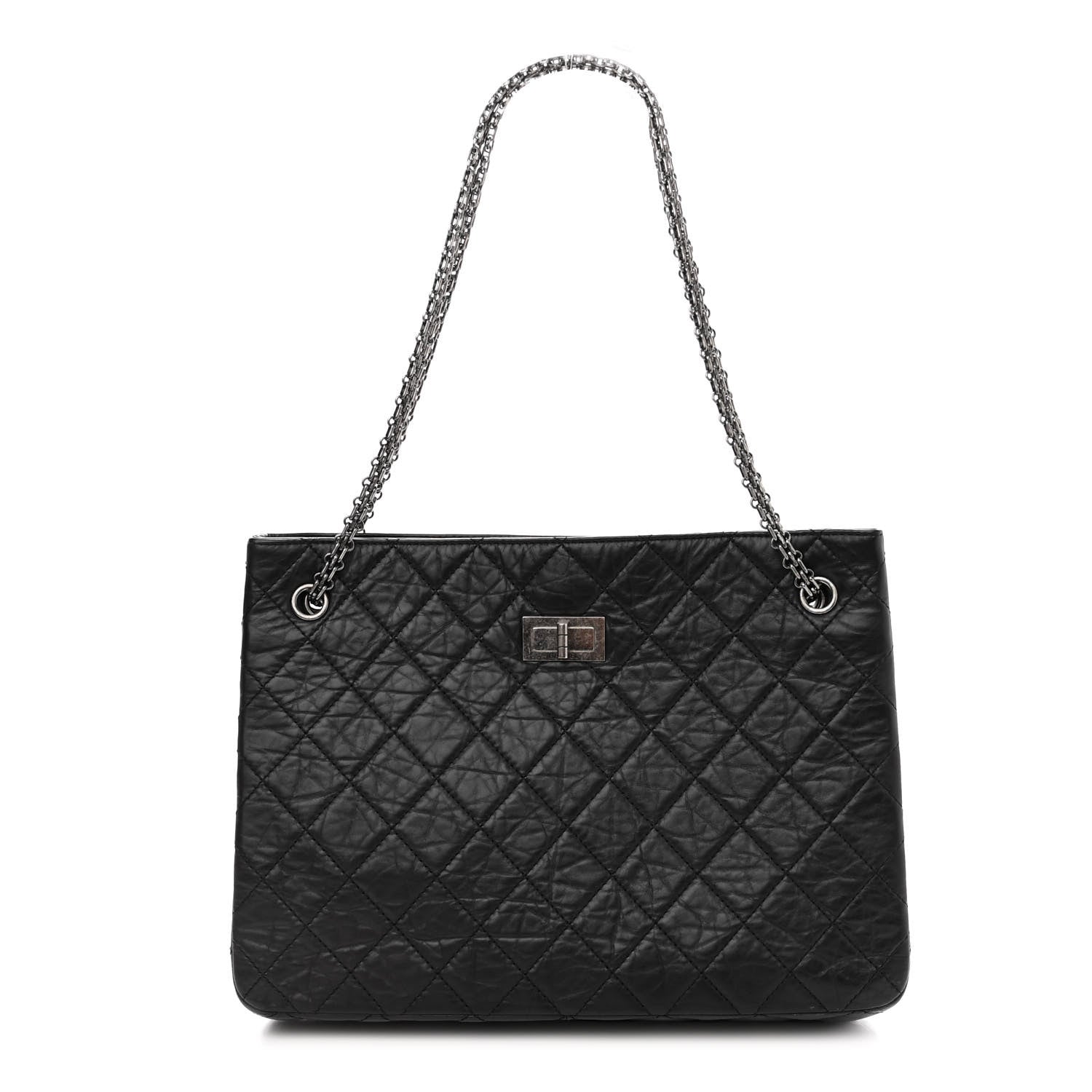 Chanel Aged Calfskin Reissue 2.55 Tote Black 1 of 9