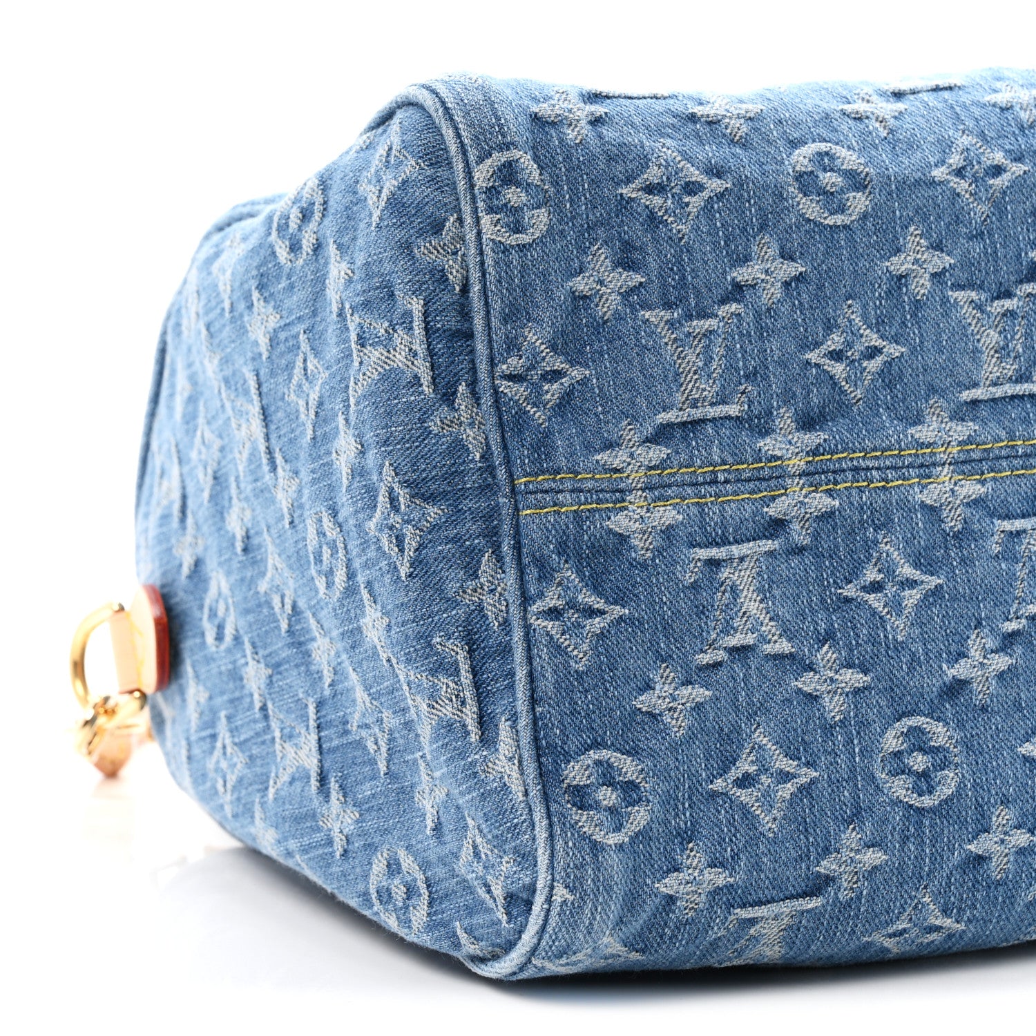 Louis Vuitton Monogram Denim Speedy Soft 30 Blue 8 of 10