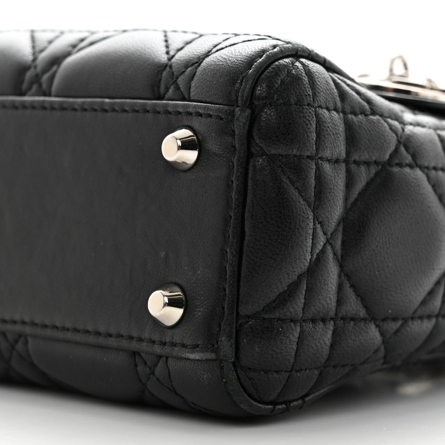Christian Dior Lambskin Cannage Mini Lady Dior Black 10 of 10