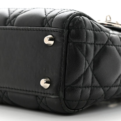 Christian Dior Lambskin Cannage Mini Lady Dior Black 10 of 10