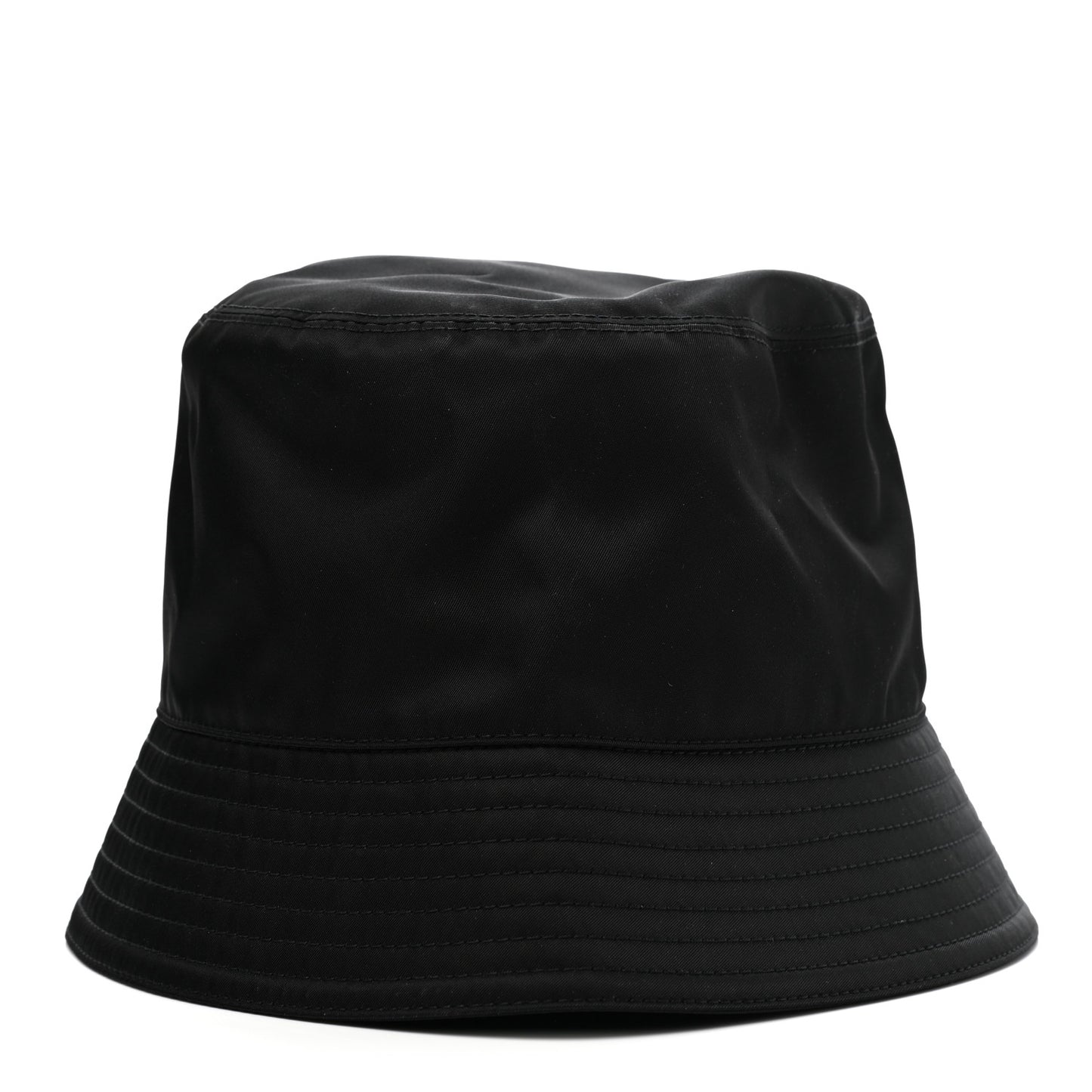 Re-Nylon Metal Triangle Logo Womens Bucket Hat S Black