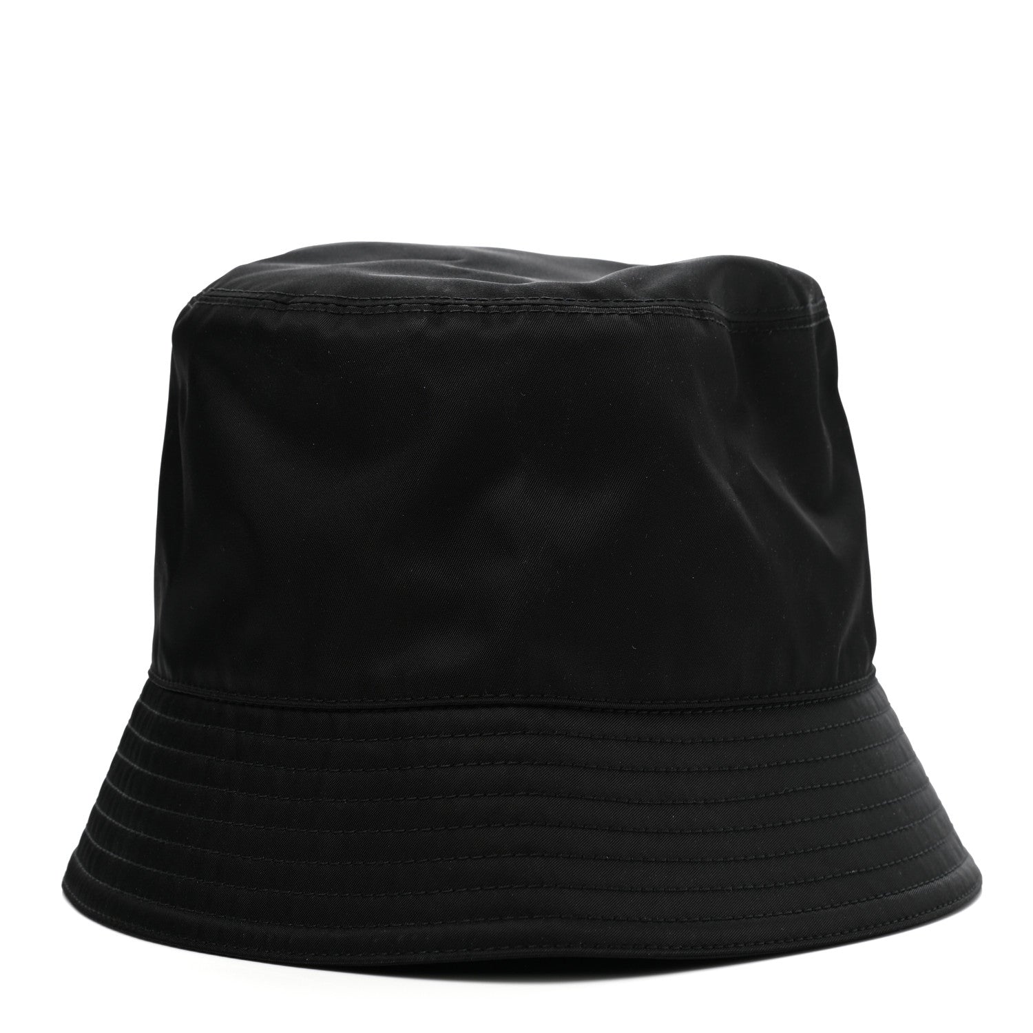 Prada Re-Nylon Metal Triangle Logo Womens Bucket Hat S Black 2 of 9