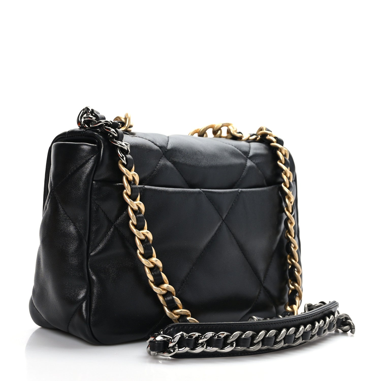 Chanel Lambskin Quilted Medium Chanel 19 Flap Black 3 of 9
