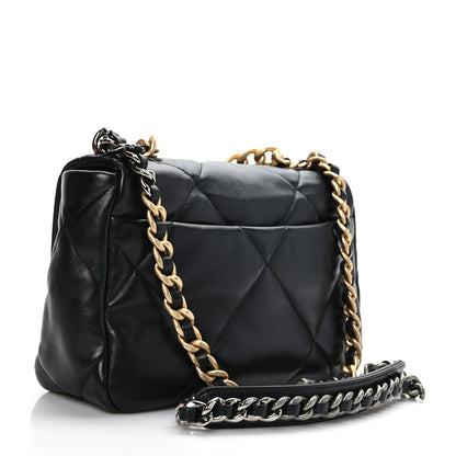 Chanel Lambskin Quilted Medium Chanel 19 Flap Black 3 of 9