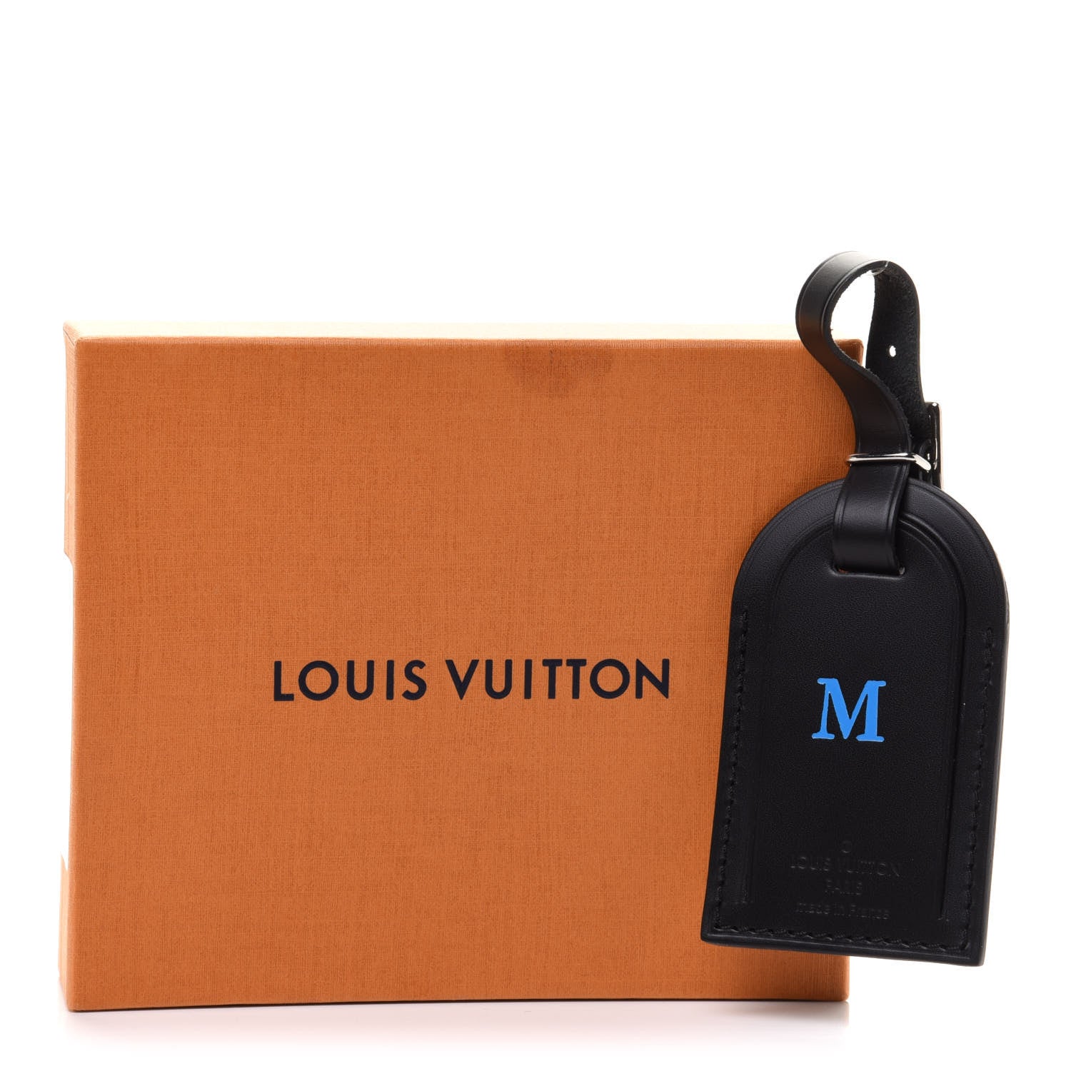 Louis Vuitton Calfskin Small Luggage Tag Black 4 of 4