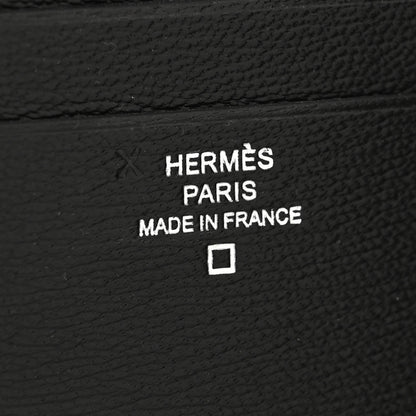 Hermes Shiny Alligator MC2 Euclide Card Holder Black 6 of 9