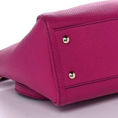 Gucci Pebbled Calfskin Small Soho Top Handle Bag Bright Bougainvillea 7 of 10