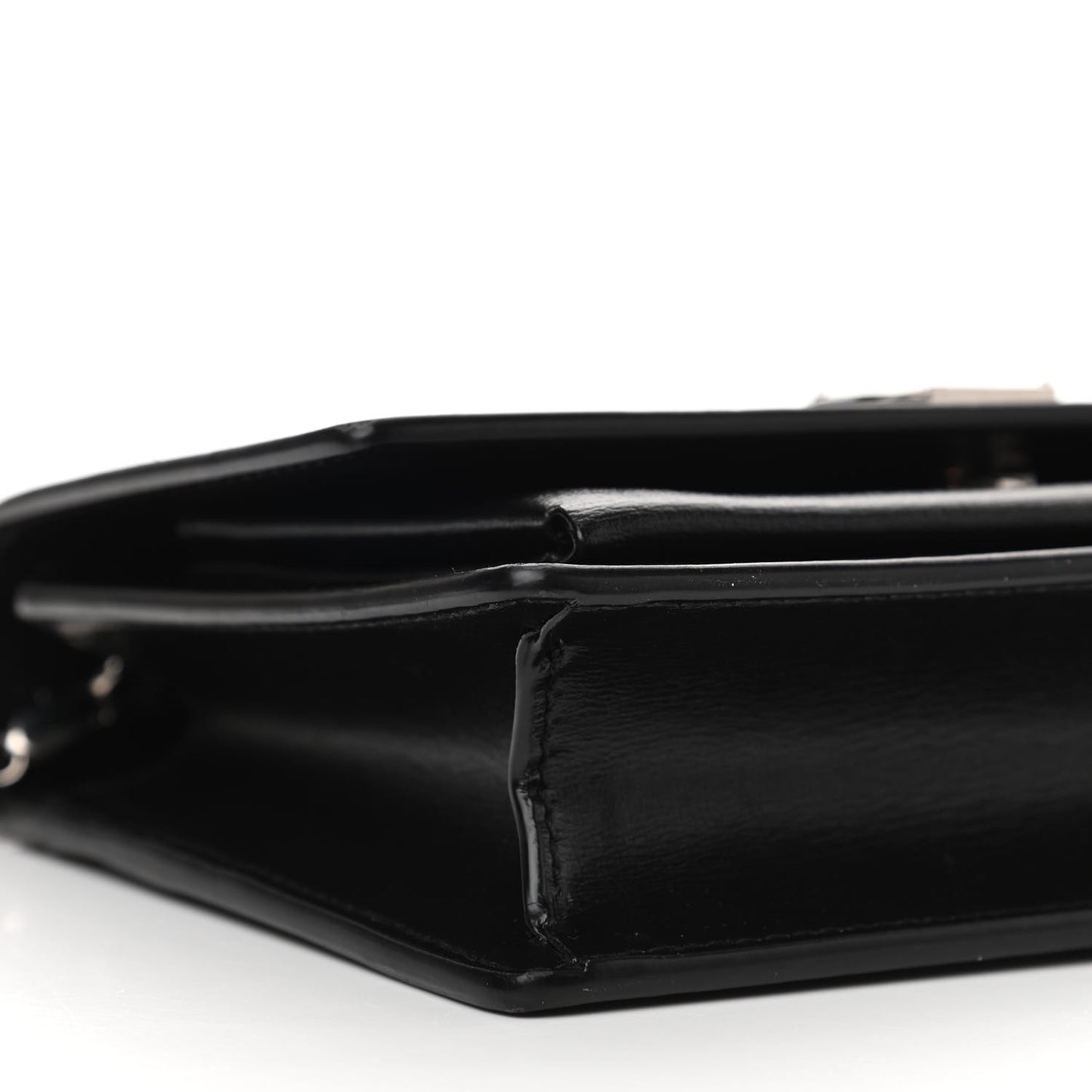 Calfskin Monogram Sunset Chain Wallet Black
