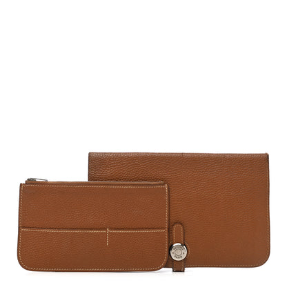 Hermes Togo Dogon Duo Wallet Gold 1 of 10