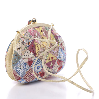 Judith Leiber Crystal Fabric Quilted Clutch Multicolor 4 of 11