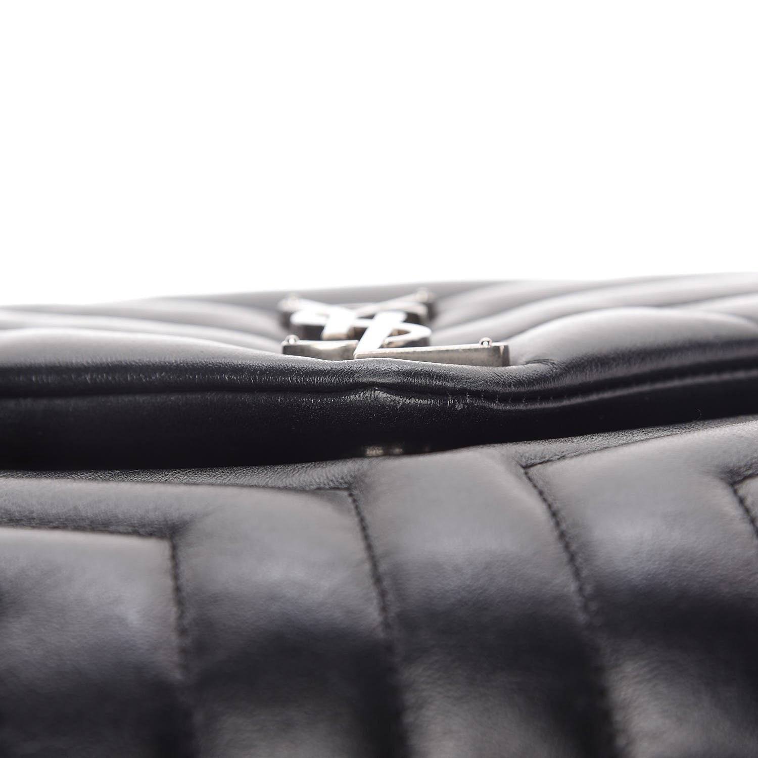 Saint Laurent Calfskin Y Quilted Monogram Medium Loulou Chain Satchel Black 17 of 17