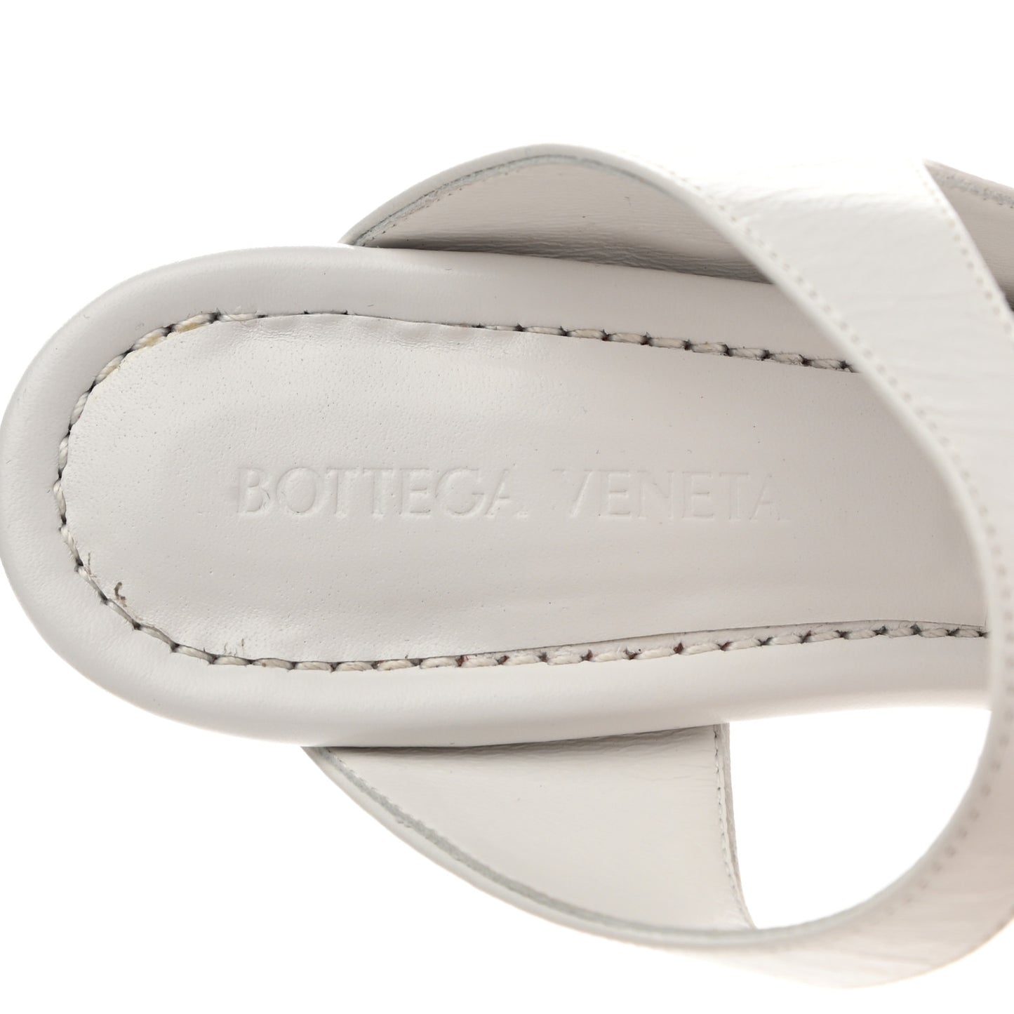 Nappa Crunch Lux Sandals 38 Optic White