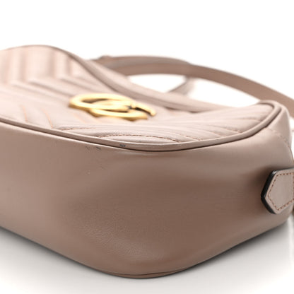 Gucci Calfskin Matelasse Small GG Marmont Chain Shoulder Bag Porcelain Rose 10 of 12