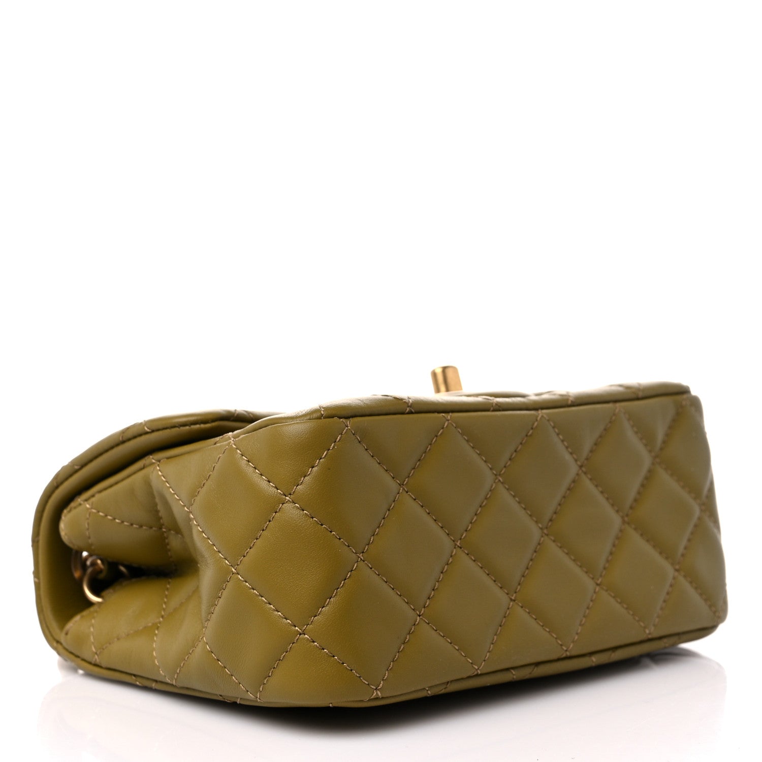 Chanel Lambskin Quilted Mini Pearl Crush Flap Green 3 of 9