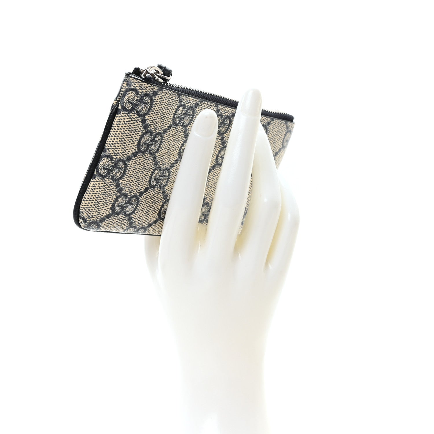 Gucci GG Supreme Monogram Key Case Beige Blue 2 of 7