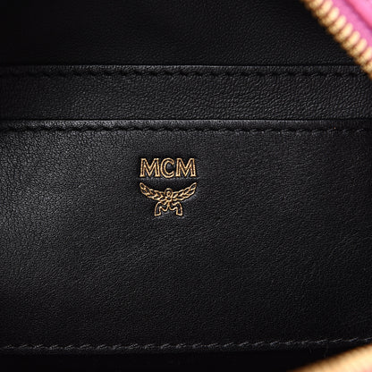 MCM Visetos Side Stud X-Mini Stark Bebe Boo Backpack Pink 5 of 9