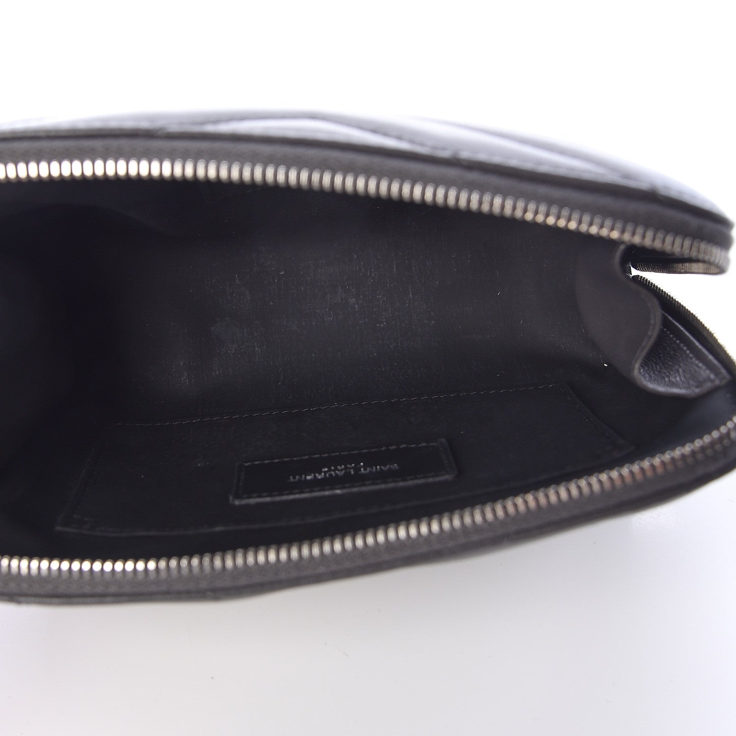Saint Laurent Lambskin Matelasse Cosmetic Case Asphalt 5 of 8