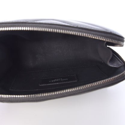 Saint Laurent Lambskin Matelasse Cosmetic Case Asphalt 5 of 8