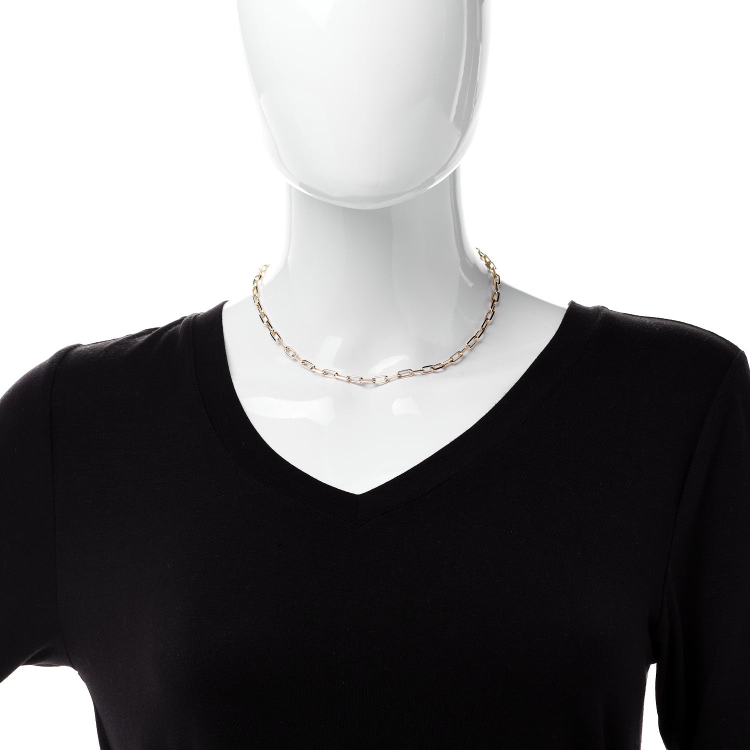 Cartier 18K Yellow Gold SM Santos De Cartier Link Necklace 2 of 6