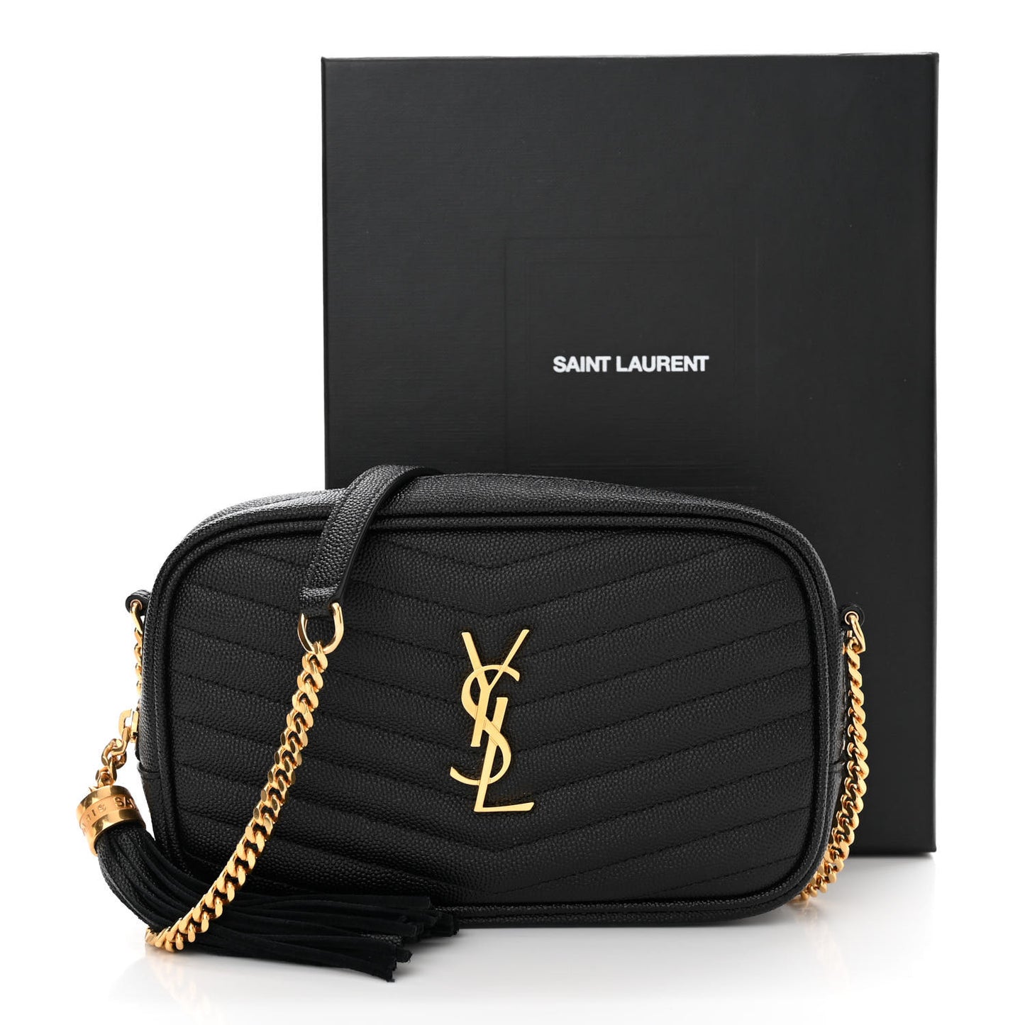 Grain De Poudre Matelasse Monogram Mini Lou Camera Bag Black
