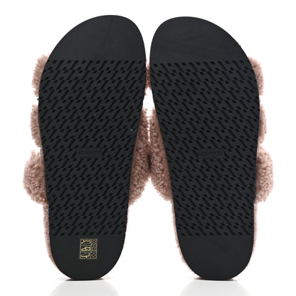 Hermes Woolskin Womens Chypre Sandals 41 Bois De Santal 5 of 7